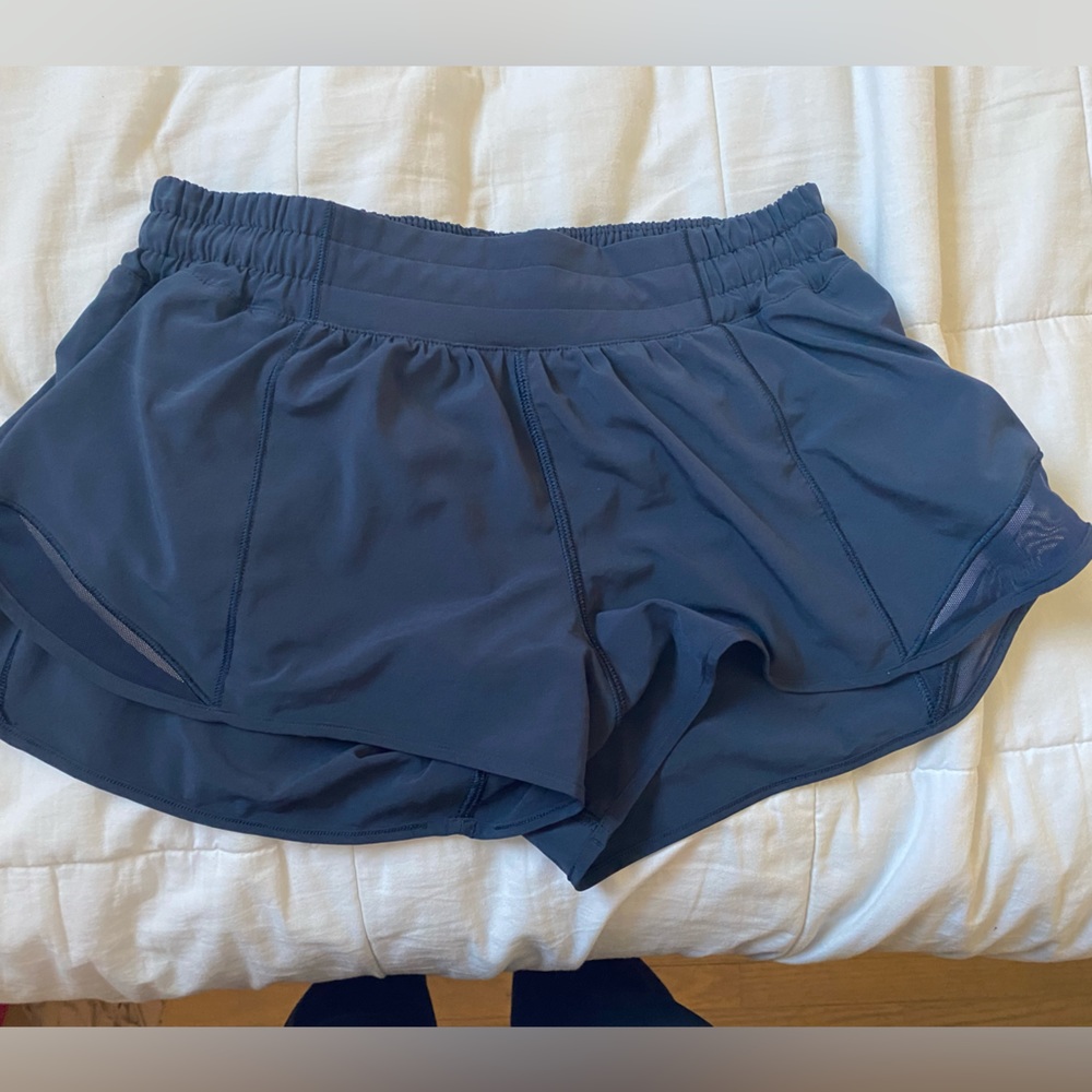 Navy Lululemon Hotty Hot Shorts 2.5”